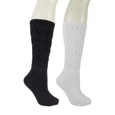 Imagem de Kit 03 Pares Meia Aeróbica Cano Longo Perrutextil, Branco