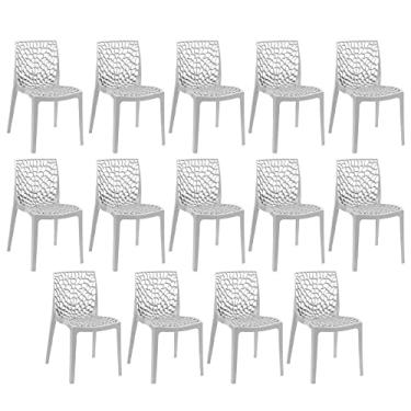 Imagem de Loft7, Kit 14 cadeiras Gruvyer Cinza claro