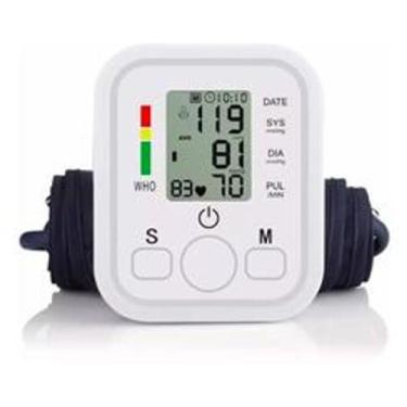 Imagem de Medidor De Pressão Arterial Aferidor Cardíaco Pulso Com Voz - LF 