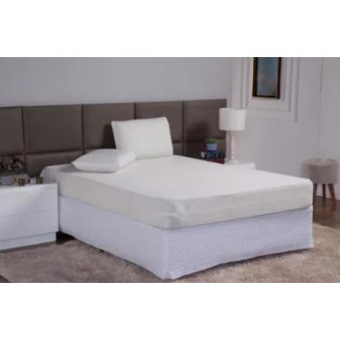 Imagem de Capa de Colchão Para Cama Queen Com Ziper Resistente em Malha Gel Gros