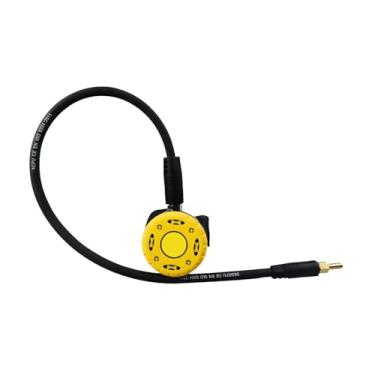 Imagem de Vaveren Snorkel de mergulho com regulador de 2º estágio, bocal de silicone, acessório profissional para atividades de mergulho, instalação fácil, ajuste, Amarelo
