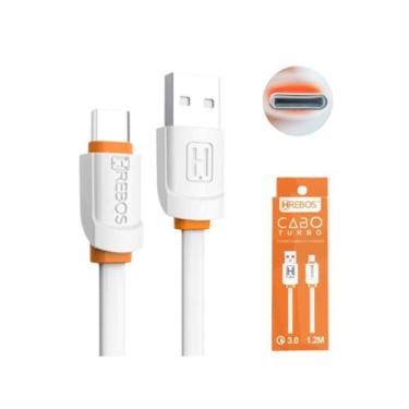 Imagem de Cabo Usb Carregador Tipo C Turbo 3.0 Dados Celular Hrebos