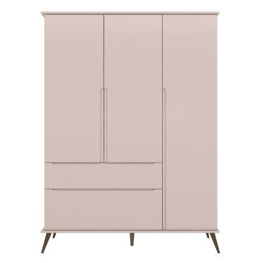 Imagem de Guarda Roupa Infantil 100% Mdf Pés Retrô Melinda Rosê - Phoenix