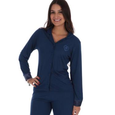 Imagem de Pijama Americano Feminino Victory, M, Marinho