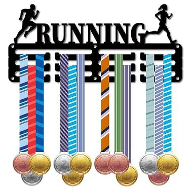 Imagem de CREATCABIN Suporte de medalha de corrida, suporte de medalha, expositor, esportes, metal, pendurado, prêmios de ferro para decoração de parede, casa, crachá, corrida de corrida, maratona, natação,