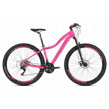 Imagem de Bicicleta Aro 29 Alumínio Absolute Hera 21 Marchas Relação 3x7 MTB Freio a Disco Suspensão 80mm Trail Urbana,15,Rosa