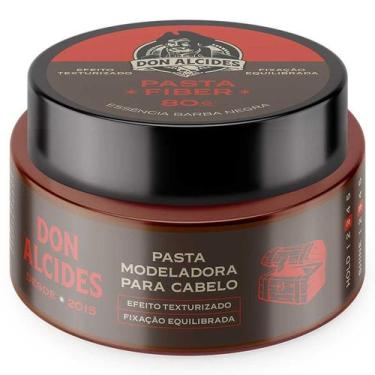 Imagem de Pasta Fiber Barba Negra Pomada Para Cabelo Média Fixação 80g Don Alcid