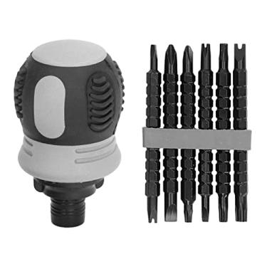 Imagem de Conjunto de chave de fenda Munefe Ratchet, chave de fenda de raqueta de vários bits, driver de travamento automático multifuncional com bits de perfuração dupla para todo o