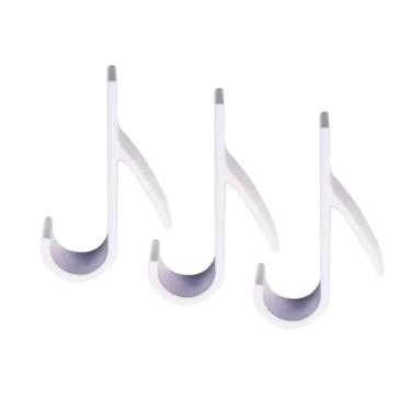 Imagem de 3/6 peças de gancho para escorredor de toalhas aquecido, trilho de radiador, gancho de banho, cabide dobrável para cachecol, cabide para roupas, cabide para toalhas de banheiro, B, 3 peças, branco