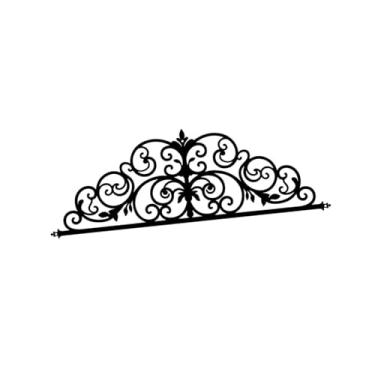 Imagem de Generic Decoração de parede para porta, enfeite de metal simétrico resistente, moldura de porta, decoração preta para quarto, banheiro, escritório e casa