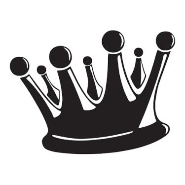 Imagem de Adesivo Decorativo Coroa King Carro moto Capacete Parede Notebook (PRETO, 57x76cm)