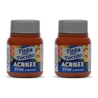 Imagem de Tinta Para Tecido Fosca Acrilex 37ml 2 Unidades Artesanato Fixação Frio Alta Cobertura – Fixação a Frio e Alta Cobertura Com Acabamento Fosco, Este Kit É A Escolha Perfeita Para Quem Busca Qualidade (Cerâmica 506)
