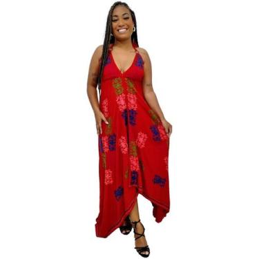 Imagem de Vestido Indiano Lenço Batik e Bordados Costas Abertas 330-C - Sarat Mo