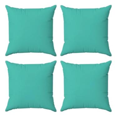 Imagem de Almofadas Coloridas 45x45cm em Suede com Enchimento (4, Tiffany, Quadrado)