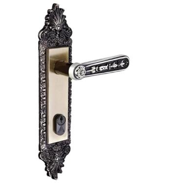 Imagem de Fechadura entrada colonial alavanca 55mm latonado Aliança