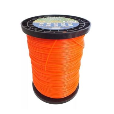 Imagem de Fio Nylon Roçadeira 2,7Mm Redondo 2Kg 317Mt Laranja Spinner