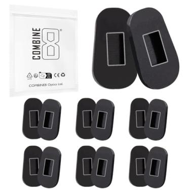 Imagem de Combine8 6 pares de almofadas de nariz, almofadas de nariz antiderrapantes confortáveis para óculos, protetores de nariz antiderrapantes (preto)