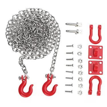 Imagem de Conjunto de corrente de reboque de gancho de reboque de carro RC, RC em forma de U R escue Montagem de corrente de reboque de gancho de reboque para peça de atualização de carro de esteira de escalada