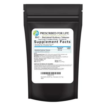Imagem de Conservante de alimentos prescrito para toda a vida BHT em pó 113g - P
