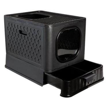 Imagem de Caixa de Areia Fechada Banheiro Premium com Bandeja Gatos - Jel Plast,