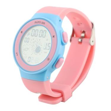 Imagem de Generic Relógio Digital Infantil, Resina Espelho de 50m à Prova de água Tpu Stap Stopwatch Calendário Alarme Infantil Esportes Assistir para Crianças (Urso rosa)