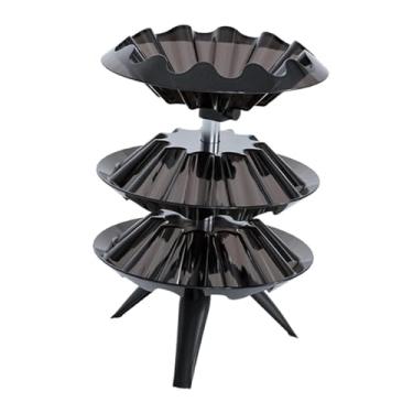 Imagem de FashionCha Suporte para Esmalte, Suporte para Batom, Economizador de Espaço, 3 Camadas, Suporte para Batom para Escritório em Casa, Preto