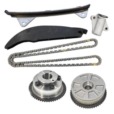 Imagem de GOIPKO 243212E010 Kit de corrente de distribuição Phaser de eixo de cames VVT compatível com Hyundai KIA Elantra Kona Seltos L4 2.0L Substituir # 244102E000, 244202E000