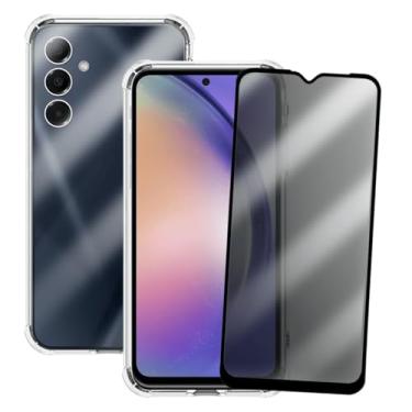 Imagem de Capa Case Capinha Anti Shock para Samsung Galaxy A54 e Película 3D Vidro Privacidade Anti Espião