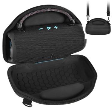 Imagem de Casmilee Capa para alto-falante Bluetooth portátil JBL Charge 6/Charge 5/4, bolsa de armazenamento para alto-falantes sem fio e acessórios de alça de transporte, suporte com alça de ombro ajustável
