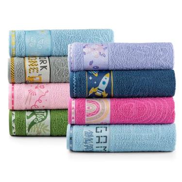 Imagem de Toalha de Banho 100% Algodão Para Crianças Infantil Kids Mimimi 1,15m x 75cm Estampada Avulsa (Manny)