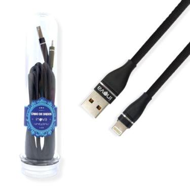 Imagem de Cabo Lightining Ios Usb Dados Rápido 2 metros Inova CBO-5677, PRETO