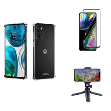 Imagem de Kit Tripé Tripod 360 graus para Motorola Moto G52 + Capa + Pelicula De