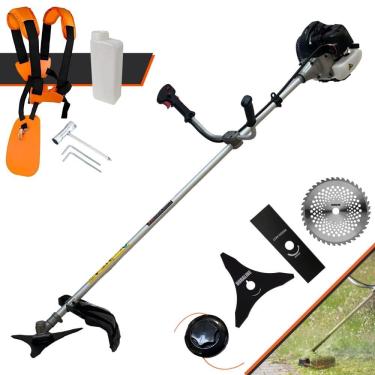 Imagem de Roçadeira Multifuncional Anmax CG430-B Motor 2 Tempos 43cc 12.000rpm 1,7HP de Potência Com Carretel e Faca 2 Pontas + Faca 3 Pontas + Faca 40 Dentes