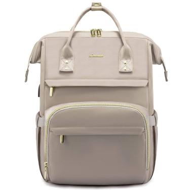 Imagem de Mochila LOVEVOOK College Laptop 15,6" à prova d`água, cinza escuro