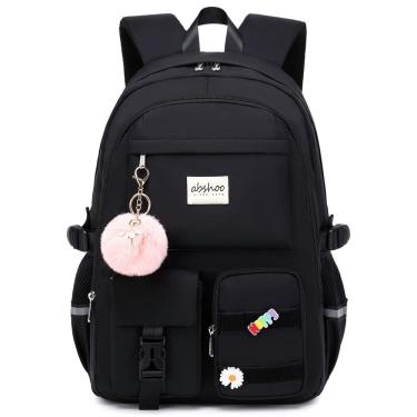 Imagem de Mochila Abshoo Big Student Laptop para universitárias, preta
