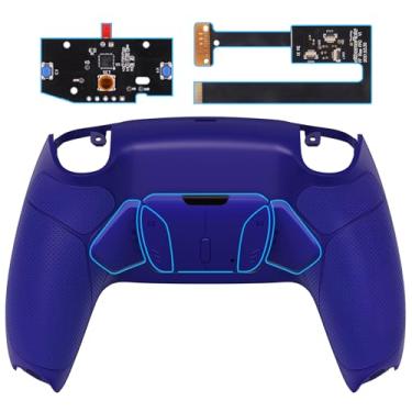 Imagem de eXtremeRate Kit De Remapeamento Programável Rise4 Com Empunhadura Emborrachada Azul Cobalto Para Controle Ps5 Bdm-010 Bdm-020, Placa Atualização E Revestimento Traseiro Redesenhado 4 Botões - Sem