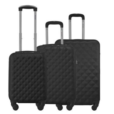 Imagem de Kit Conjunto 3 Malas Rígidas 360 Mala PP 8kg Mala de bordo 10kg e Médi