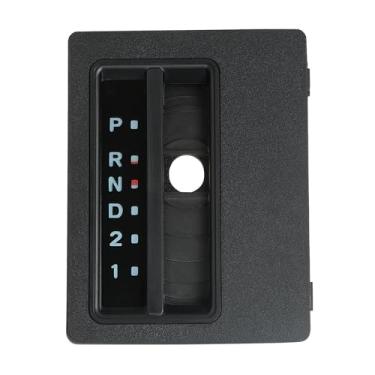 Imagem de omoZone Moldura indicadora de mudança de marchas de transmissão automática, console de acabamento de câmbio automático compatível com Jeep Wrangler TJ 1997-2006, substitui 6130553 06130553