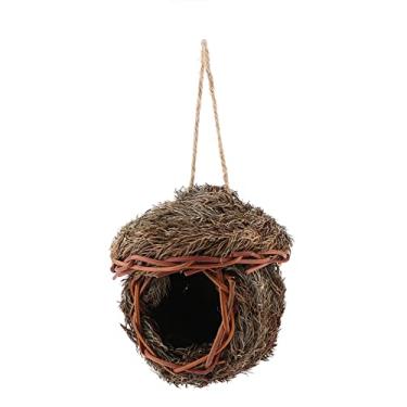 Imagem de Gaiola de Pássaro Tecida, Decoração Sem Hamster Não Durável, Casa de Pássaros Leve de Tamanho Compacto para Casa e Jardim
