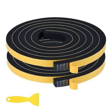 Imagem de Fita adesiva de espuma para janelas 13 pés 1/2 '' W x 1/2 '' T Espuma auto-adesiva de proteção contra intempéries Insonorização Resistência ao choque para porta deslizante de casa Ar condicionado
