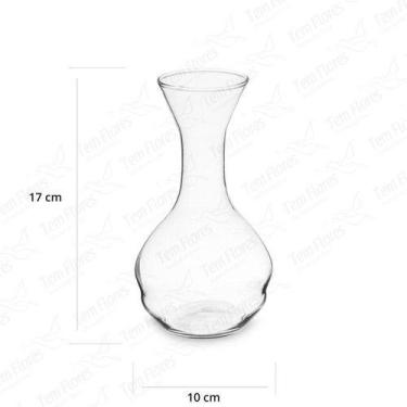 Imagem de Vaso de Vidro para Decoração Garrafa Pequena17x10 - Pense Flores