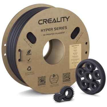 Imagem de Creality Filamento de impressora 3D Hyper PLA-CF, fibra de carbono de 1,75 mm PLA de alta velocidade 50-300 mm/s textura fosca, maior resistência, melhor resistência ao calor, mais estável, carretel