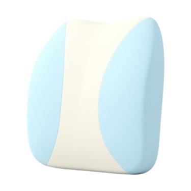 Imagem de predolo Almofada para costas para cadeira de escritório, almofada de apoio para costas, suprimentos confortáveis, de assento para cadeira de leitura de, Azul