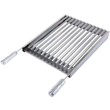 Imagem de Grelha Parrilha De Inox Para Churrascos Tamanho: 55x40 Cm - WRSTEEL
