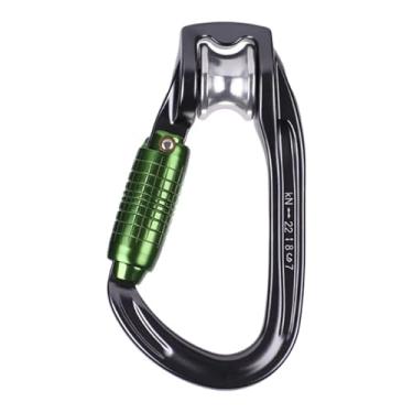 Imagem de oshhni Mosquetão de polia de escalada com trava automática e mosquetão para escalada em, equipamento para em viagem, esportes ao ar livre