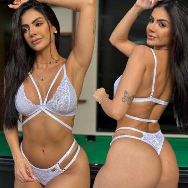 Imagem de Lingerie Sexy Sem Bojo Renda Tiras Fio Dental Sensual - Like4you, Únic