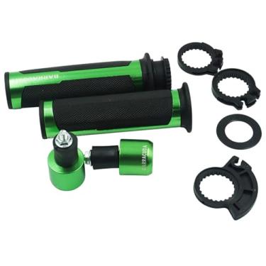 Imagem de Punhos de guidão de alumínio CNC com câmeras de aceleração para motocicleta, quadriciclo, Dirt Bike (verde)