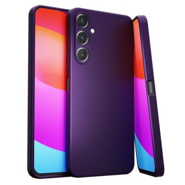 Imagem de Capa Case Compatível Sannsung Galaxy S24 Silicone Aveludada [ROXO METÁLICO]