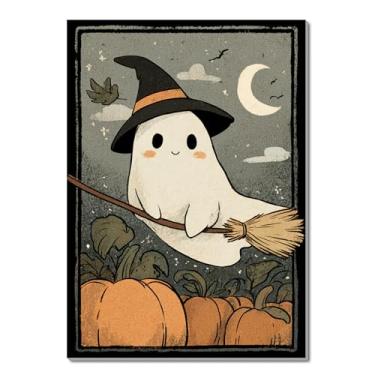 Imagem de TracyArt Decoração de fantasma, decoração de parede de Halloween - presentes de terror, pôster de Halloween, sem moldura 33 x 43 cm