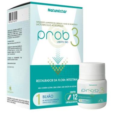 Imagem de Probi3 Suplemento Alimentar Natural Probiótico Lactobacillus Vitamínic